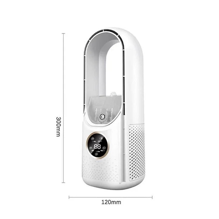 Portable Air Cooler with Bladeless Design and Six Speed Control for Small Spaces