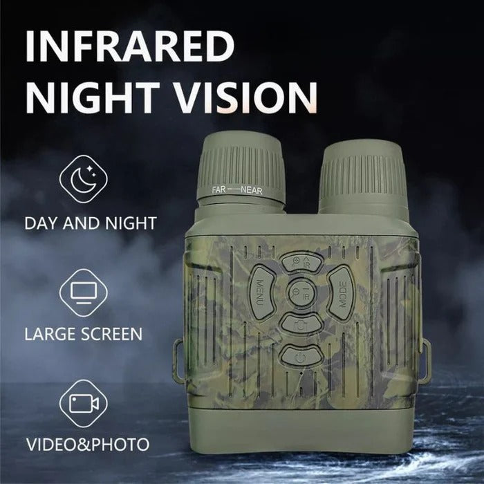 Infrared Binoculars with HD Recording and Digital Zoom, 1000ft Range