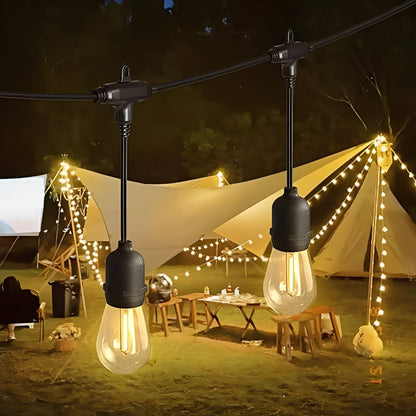 LED String Lights with E27 Sockets and Fairy Ball Design for Outdoor Patios