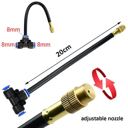 Adjustable Irrigation Kit with 360 Degree Rotating Nozzles and Copper Construction
