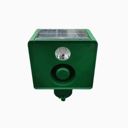 Solar Animal Deterrent Light with Flashing Spotlights and Alarm Sound Unit