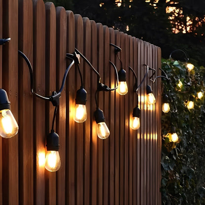 LED String Lights with E27 Sockets and Fairy Ball Design for Outdoor Patios