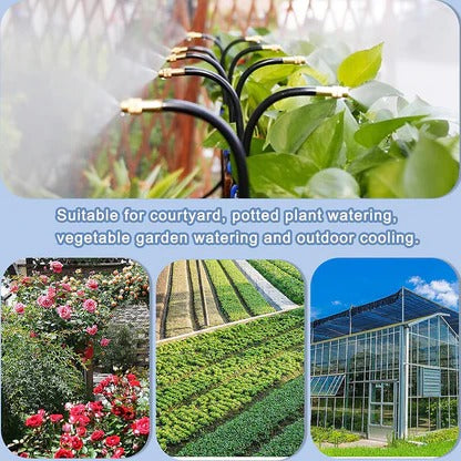 Adjustable Irrigation Kit with 360 Degree Rotating Nozzles and Copper Construction