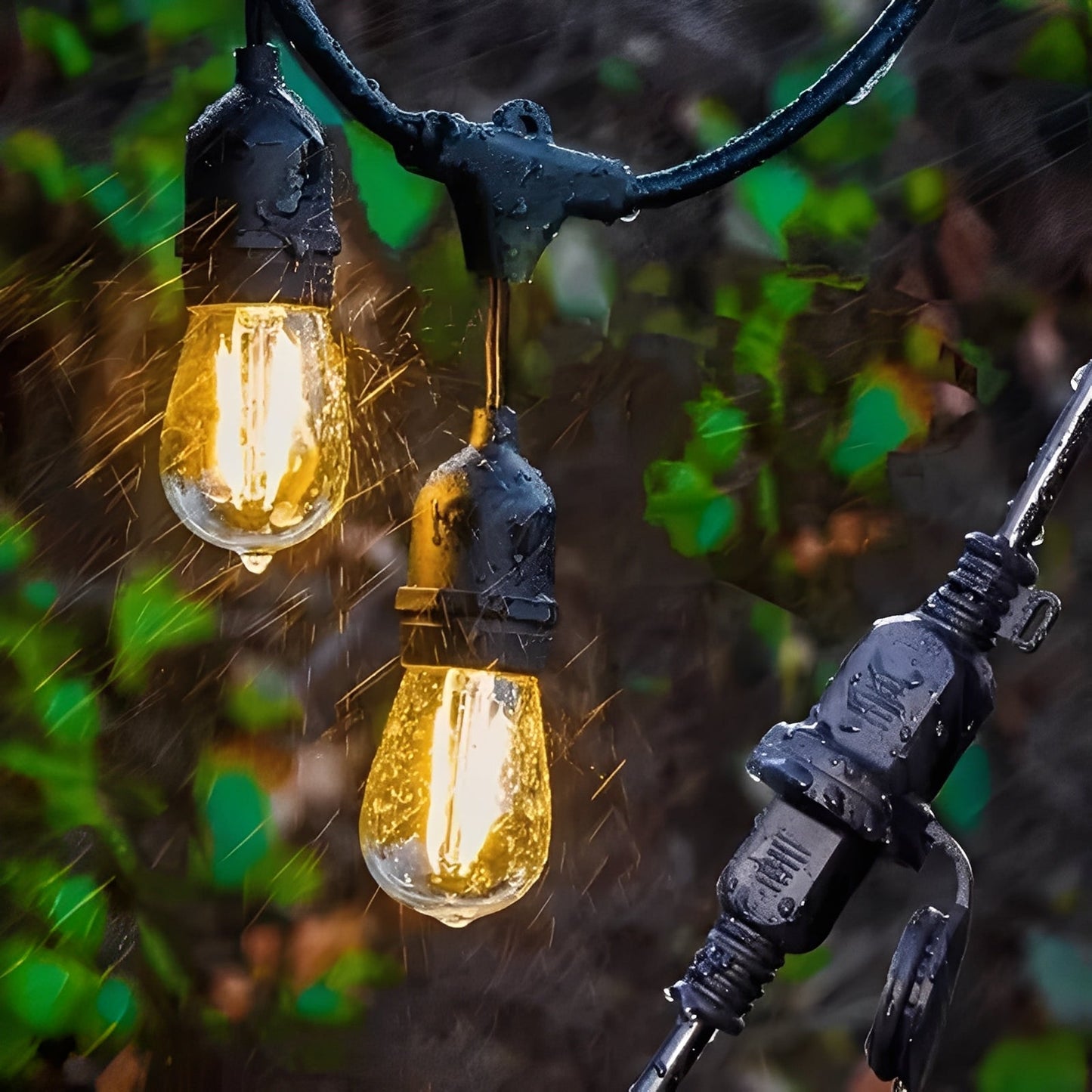 LED String Lights with E27 Sockets and Fairy Ball Design for Outdoor Patios