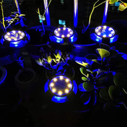Solar LED Ground Light with Multicolor Bulbs and Automatic Sensor