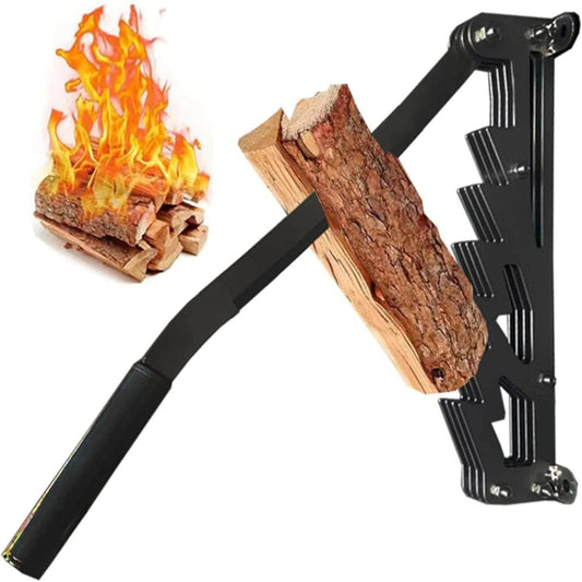 Firewood Kindling Splitter with Wall Mount and 180-Degree Handle Rotation