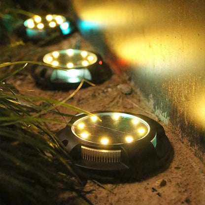Solar LED Ground Light with Multicolor Bulbs and Automatic Sensor