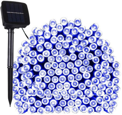 Solar LED String Lights 100 Bulbs with Automatic Dusk Sensor, 17 Meter
