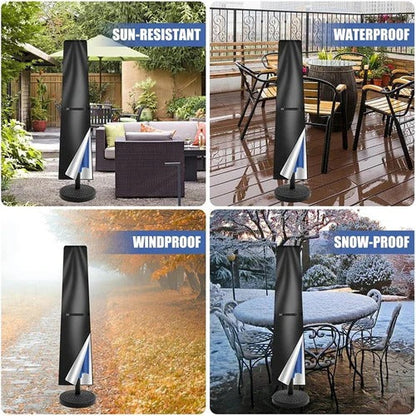 Parasol Cover with Telescopic Rod and Zipper Closure, UV Blocking