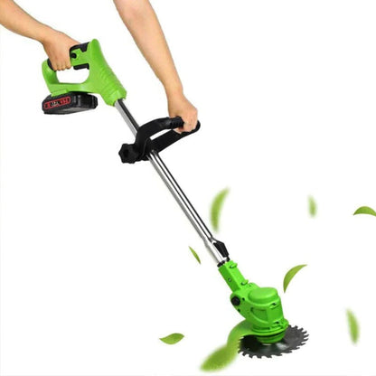 Cordless Grass Trimmer with 24v Battery and Interchangeable Blades, Telescopic Shaft