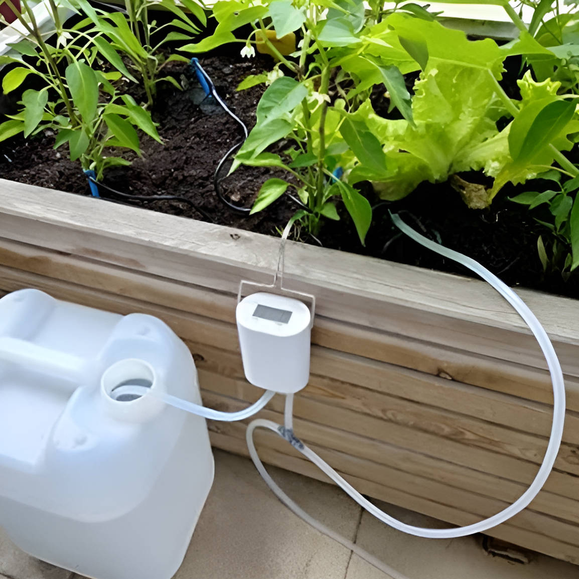 Smart Plant Watering System with LCD Timer and USB Rechargeable Battery