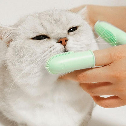 Silicone Finger Toothbrush Kit for Dog and Cat Dental Cleaning