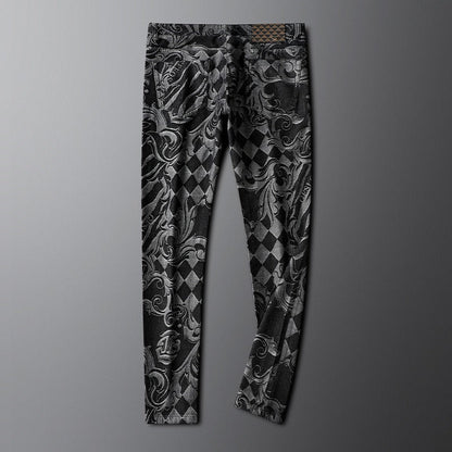 Etched Stretch Denim Jeans