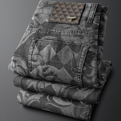 Etched Stretch Denim Jeans