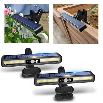 Solar Motion Sensor Fence Lights with 36 LED and 26ft Detection, Set of 2