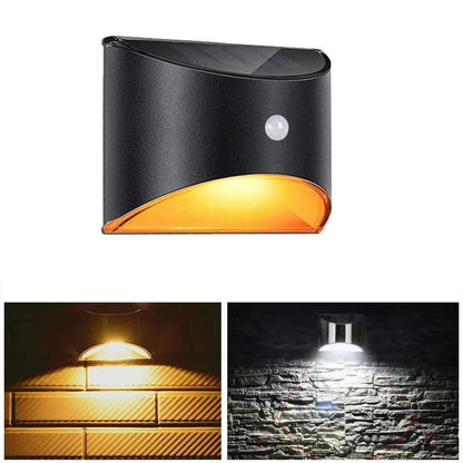 Solar Motion Sensor Light with PIR Detection and Auto Mode for Stairs