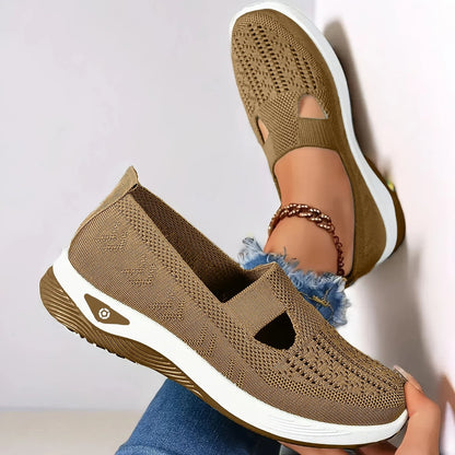 Women's Orthopedic Slip-On Shoes with Memory Foam and Triple Arch Support