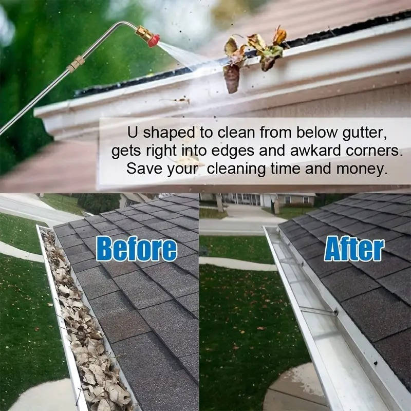 Telescoping Pressure Washer Wand with Six Nozzle Tips and Curved Attachment