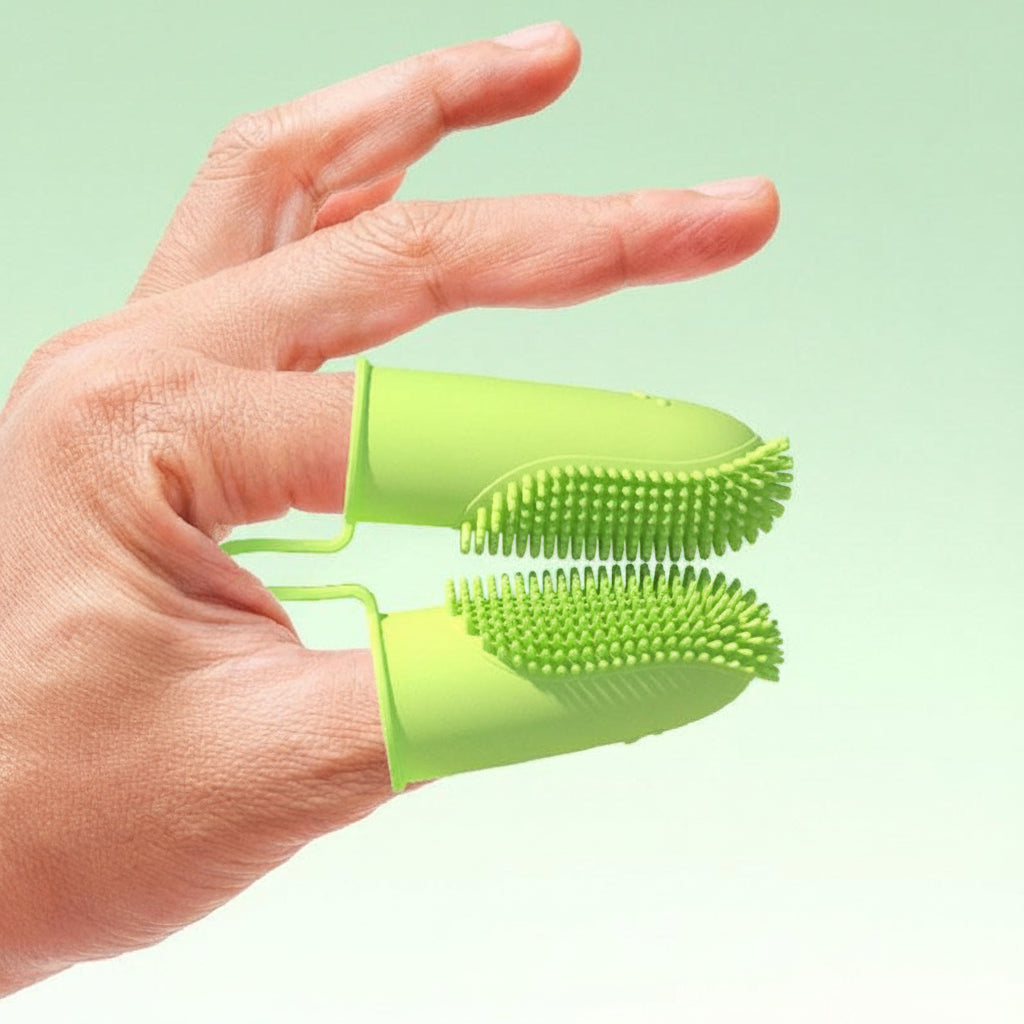 Silicone Finger Toothbrush Kit for Dog and Cat Dental Cleaning