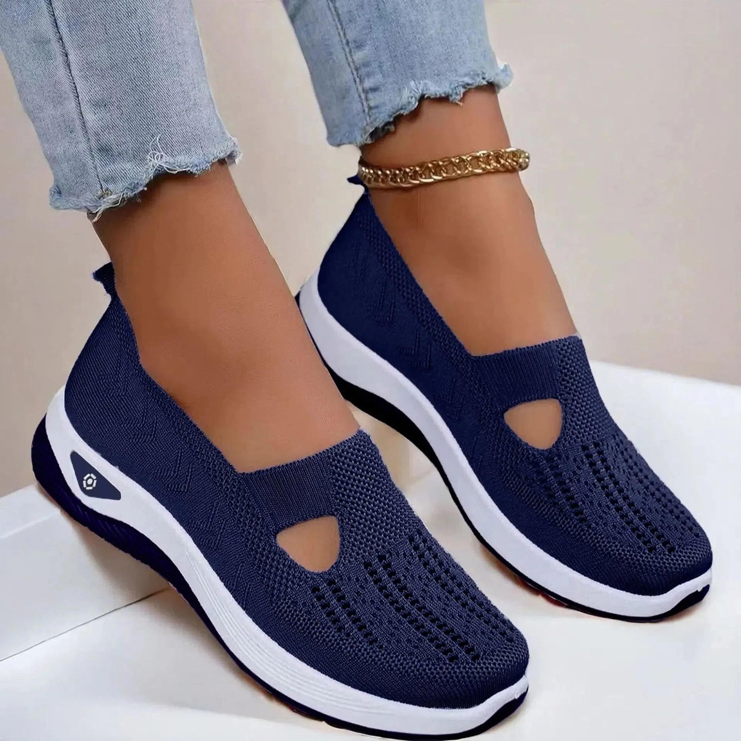 Women's Orthopedic Slip-On Shoes with Memory Foam and Triple Arch Support