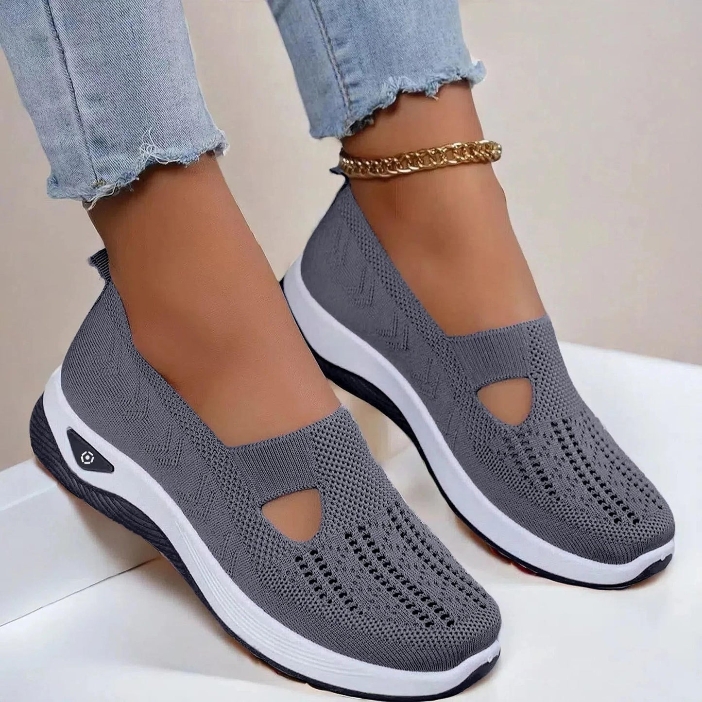 Women's Orthopedic Slip-On Shoes with Memory Foam and Triple Arch Support