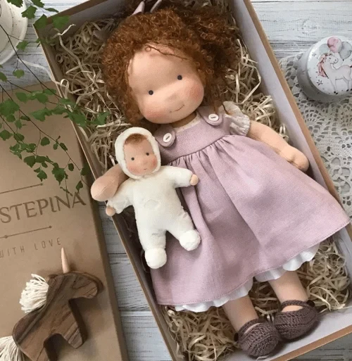 Handcrafted Waldorf-Style Fabric Doll