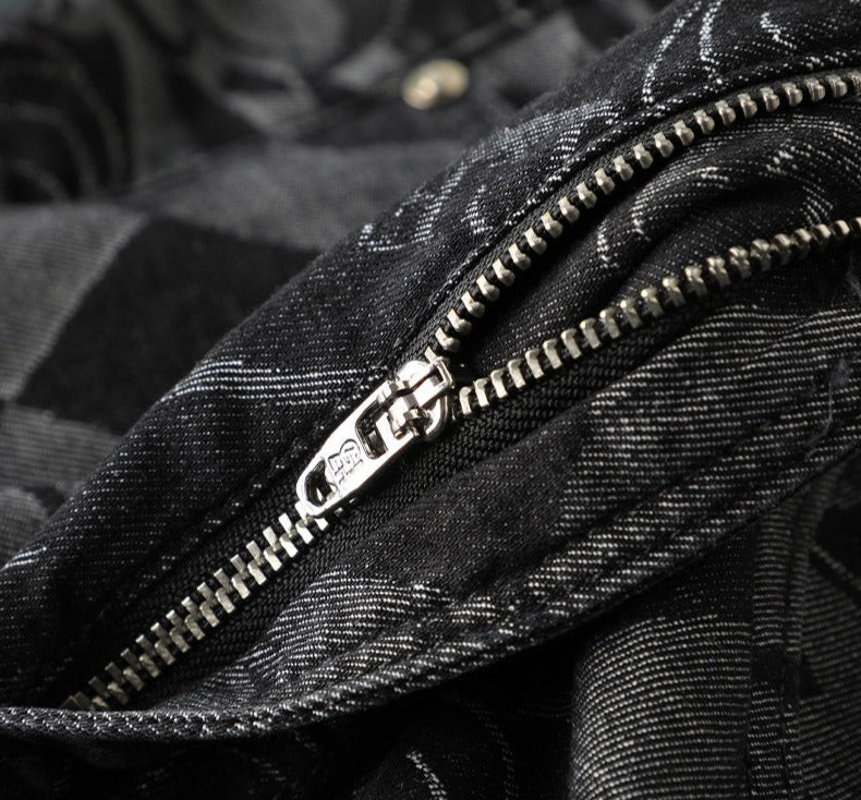 Etched Stretch Denim Jeans