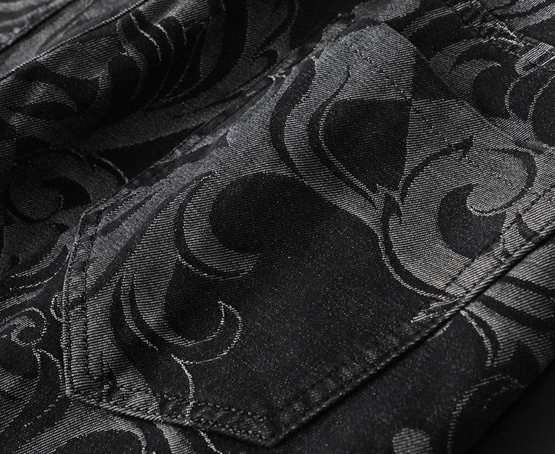 Etched Stretch Denim Jeans