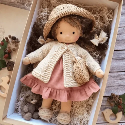 Handcrafted Waldorf-Style Fabric Doll