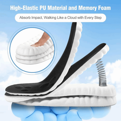 Cushioned 4D Cloud Foam Insoles, Set of 2 Pairs