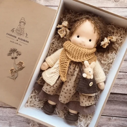 Handcrafted Waldorf-Style Fabric Doll