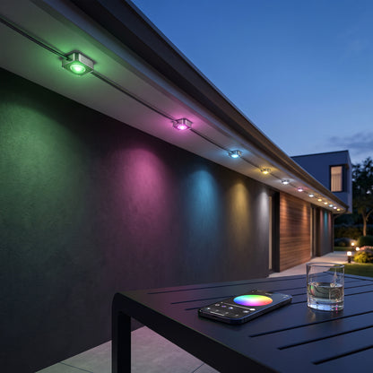 Permanent Outdoor Roofline Light Strand 100ft with RGBICW Nodes and App Control