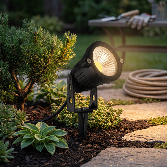 Low Voltage Landscape Spotlight with 270-Degree Head and 500 Lumens, 10-Pack