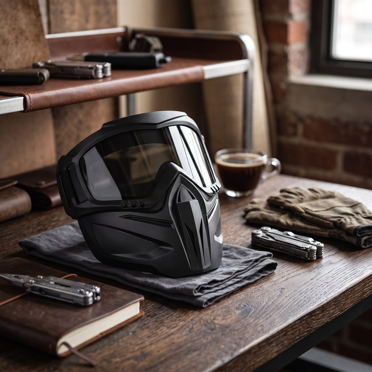 Detachable Face Shield Goggle Mask with Side Ventilation Channels