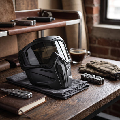 Detachable Face Shield Goggle Mask with Side Ventilation Channels