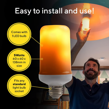 Flickering Flame LED Bulb with Gravity Sensor and Three Display Modes