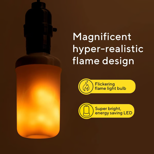 Flickering Flame LED Bulb with Gravity Sensor and Three Display Modes