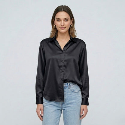 Siena Satin Longline Blouse