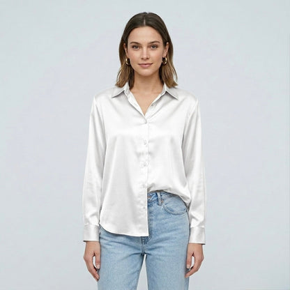 Siena Satin Longline Blouse