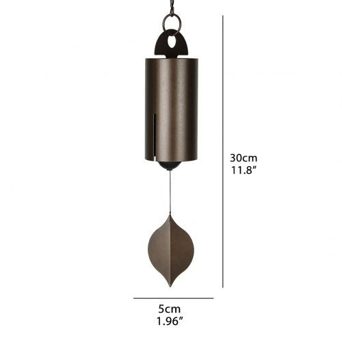 Wind Activated Bell with Dual Chamber Sound System and Ash Wood Clapper