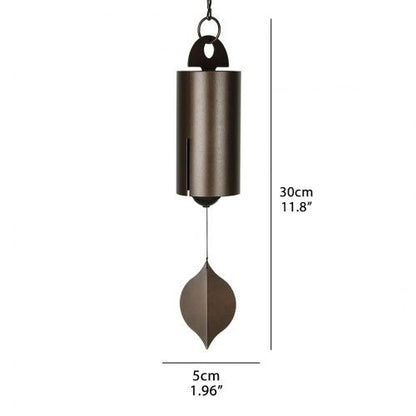 Wind Activated Bell with Dual Chamber Sound System and Ash Wood Clapper