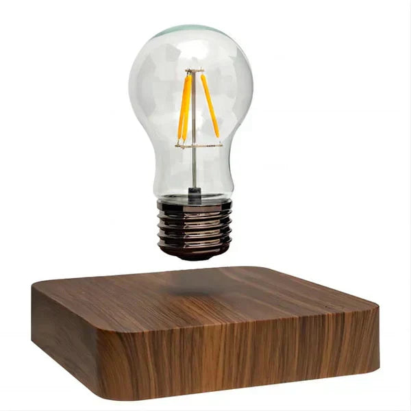 Magnetic Levitating Light Bulb with Walnut Wood Base and Adjustable Color Temperature