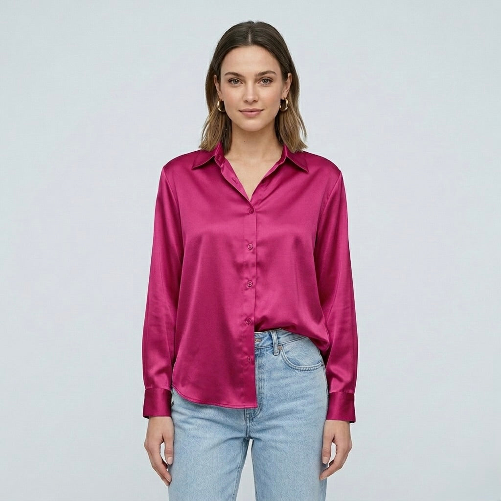 Siena Satin Longline Blouse