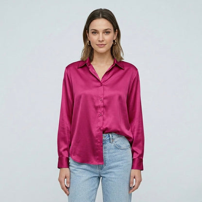 Siena Satin Longline Blouse