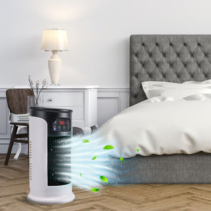 Portable Air Cooler with Six Speed Settings and Swing Mode, 8-Hour Timer