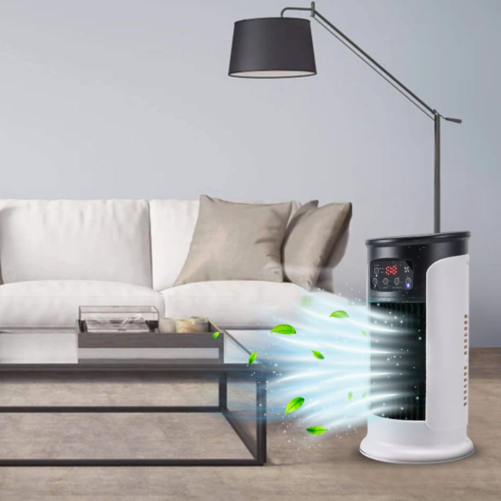 Portable Air Cooler with Six Speed Settings and Swing Mode, 8-Hour Timer