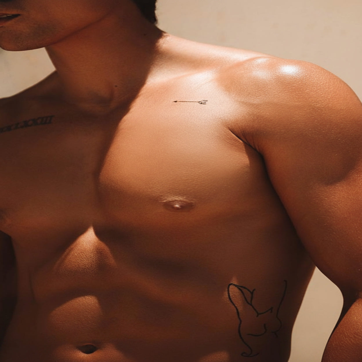 Temporary Arrow Tattoo with Water Transfer Application, Black Ink