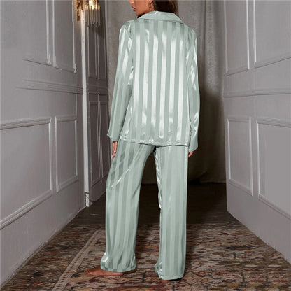 Luna Striped Satin Pajamas