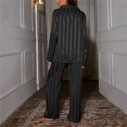 Luna Striped Satin Pajamas
