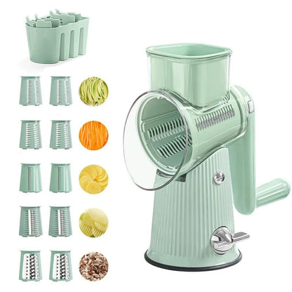 Manual Kitchen Grater with Stable Base and Multiple Grating Surfaces